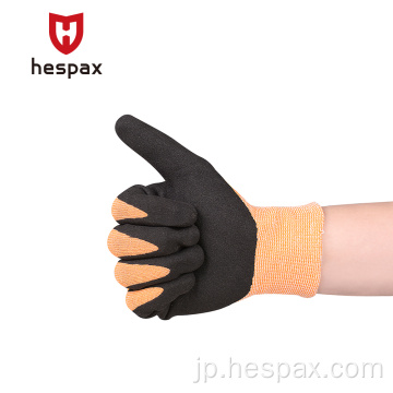 ヘスパックス18gニトリルサンディパームは安全手袋を浸しました